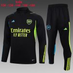 Arsenal 23-24 Black Half-Zip Jacket Kids