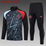 Manchester City 23-24 Half-Zip Black Ink (Red Blue Shoulder)