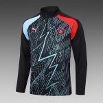 Manchester City 23-24 Half-Zip Black Ink (Red Blue Shoulder) - 图片 8