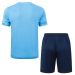 Manchester City Light Blue Splatter Short Sleeve Training Set - 图片 7