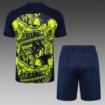 Manchester City 24-25 Green Splatter Short Sleeve Training Shirt - 图片 6