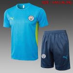 Manchester City 24-25 Light Blue Short Sleeve Training Suit - 图片 2