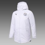 2021 Manchester City White Cotton Jacket - 图片 3