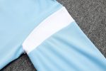 Manchester City 23-24 Light Blue Long Zipper Jacket (Gold Logo) - 图片 3