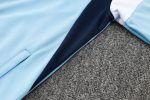 Manchester City 23-24 Light Blue Long Zipper Jacket (Gold Logo) - 图片 5