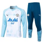 Manchester City 23-24 Round Neck Light Blue Splatter Training T-Shirt - 图片 8