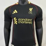 Liverpool FC 25-26 Player Version Black Gold Jersey