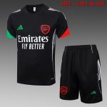Arsenal Black Short Sleeve Training Suit