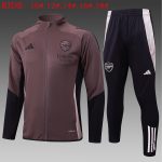 Arsenal 24/25 Grey Purple Kids Long Zipper Jacket - 图片 2