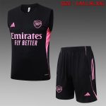 Arsenal Black Vest with Pink Advertising