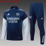 Arsenal 25/26 Half-Zip Jacket Blue (Gray Logo)