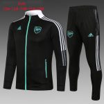 Arsenal 21-22 Black (Green Zipper) Kids Long Zip Jacket - 图片 2