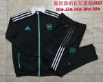 Arsenal 21-22 Black (Green Zipper) Kids Long Zip Jacket - 图片 3