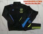 Arsenal 23-24 Black Kids Long Zipper Jacket - 图片 3