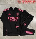 Arsenal Black Half-Zip Jacket with Pink Sponsor - 图片 3