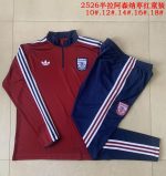 Arsenal Kids' Half-Zip Jacket in Maroon with Navy Collar - 图片 3