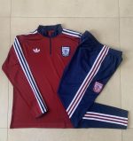 Arsenal Kids' Half-Zip Jacket in Maroon with Navy Collar - 图片 4
