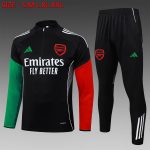 Arsenal Black Half-Zip Jacket with Red and Green Sleeves