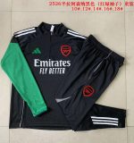 Arsenal Kids Black Half-Zip Jacket with Red and Green Sleeves