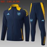 Arsenal 24-25 Long Zipper Jacket - Navy Blue
