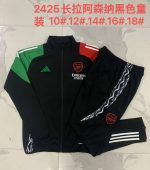 Arsenal 24/25 Black Kids' Long Zipper Jacket - 图片 3