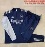 Arsenal Navy Blue (Gray Logo) Kids' Half-Zip Jacket - 图片 3