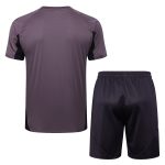 Arsenal 24-25 Short Sleeve Grey Purple Training Suit - 图片 7