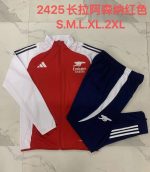 Arsenal 24-25 Red Long Zip Jacket - 图片 9