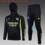 Arsenal 23/24 Half-Zip Hoodie Black Kids - 图片 2