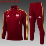 Arsenal Maroon Retro Half-Zip Jacket (Yellow Trim)