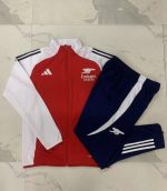 Arsenal 24-25 Red Children's Long Zipper Jacket - 图片 3