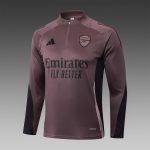 Arsenal Gray Purple Half-Zip Jacket - 图片 4