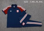 Arsenal Navy Blue Retro Polo Shirt (Sleeves Maroon) - 图片 2