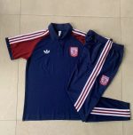 Arsenal Navy Blue Retro Polo Shirt (Sleeves Maroon) - 图片 9