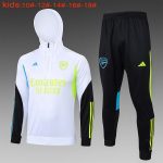 Arsenal 23-24 White Half-Zip Jacket Kids