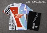 Arsenal 24-25 Short Sleeve Red Blue Black Splatter Training T-Shirt - 图片 2