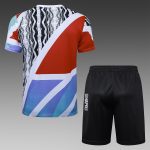 Arsenal 24-25 Short Sleeve Red Blue Black Splatter Training T-Shirt - 图片 6