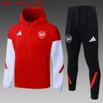 Arsenal Red Long Zip Jacket with Hood