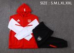Arsenal Red Long Zip Jacket with Hood - 图片 2