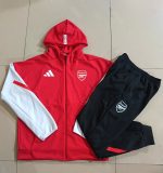 Arsenal Red Long Zip Jacket with Hood - 图片 9