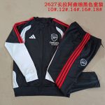 Arsenal Black Kids' Long Zipper Jacket