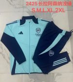 Arsenal 24-25 Light Green Long Zip Jacket - 图片 9