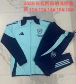 Arsenal 24/25 Light Green Kids Long Zipper Jacket - 图片 4