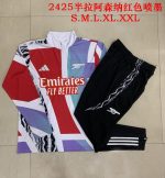 Arsenal 24-25 Half-Zip Jacket Red White Green Splatter - 图片 9