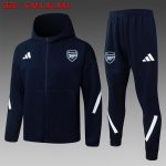 Arsenal Blue Long Zip Jacket with Hood