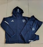 Arsenal Blue Long Zip Jacket with Hood - 图片 9