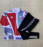 Arsenal 24/25 Red White Green Splatter Long Zip Jacket Kids - 图片 4