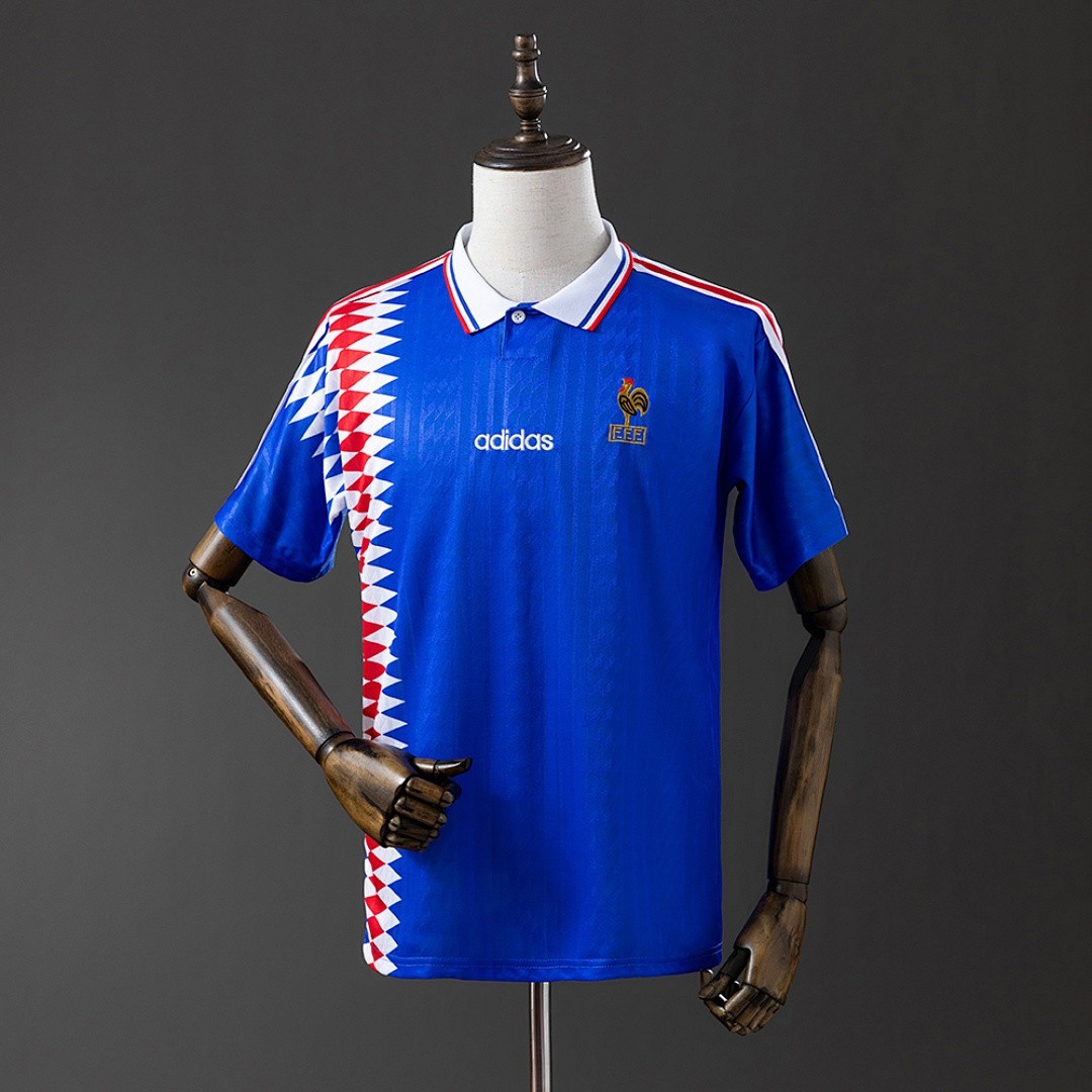 JER-7546_1 France 1994 Home Retro Jersey - 图片 1