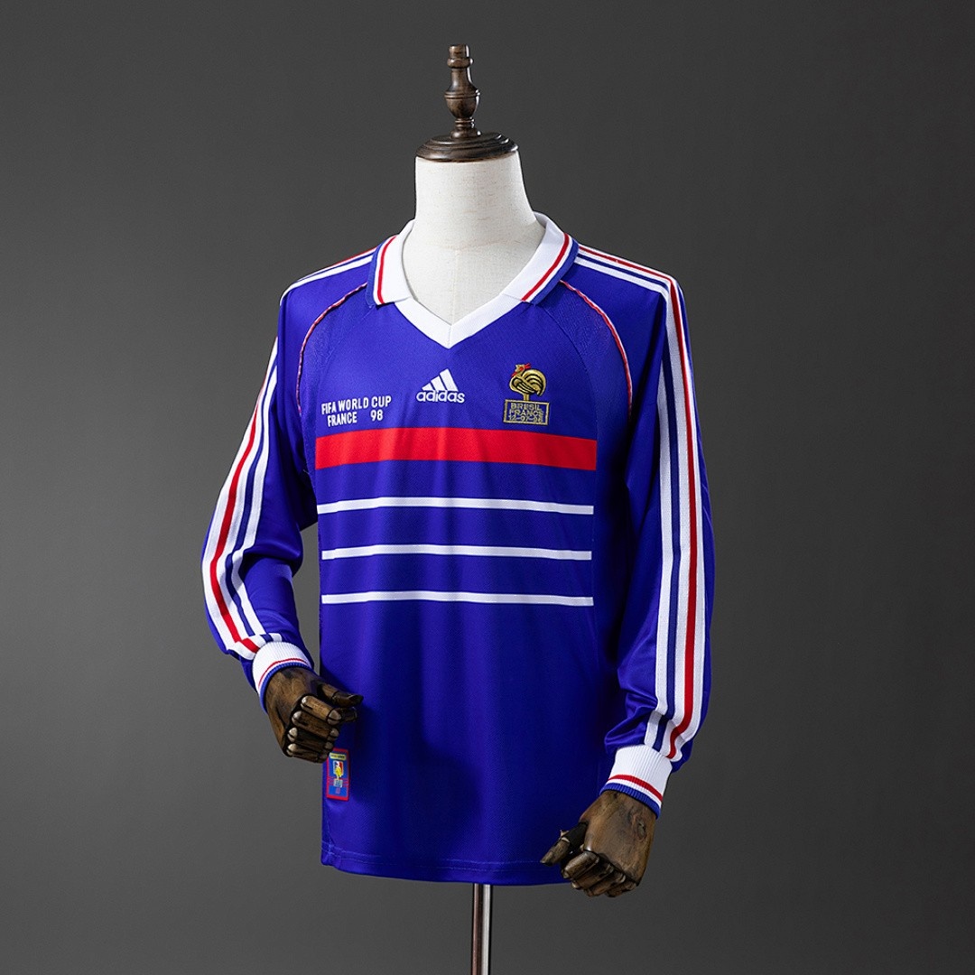 France 1998 Home Retro Long Sleeve Jersey