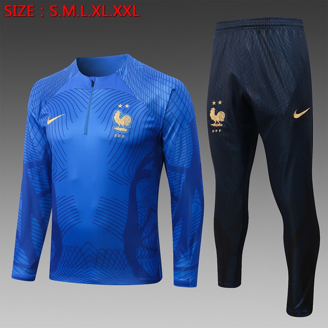 France 22/23 Half-Zip Jacket (Spray Ink)